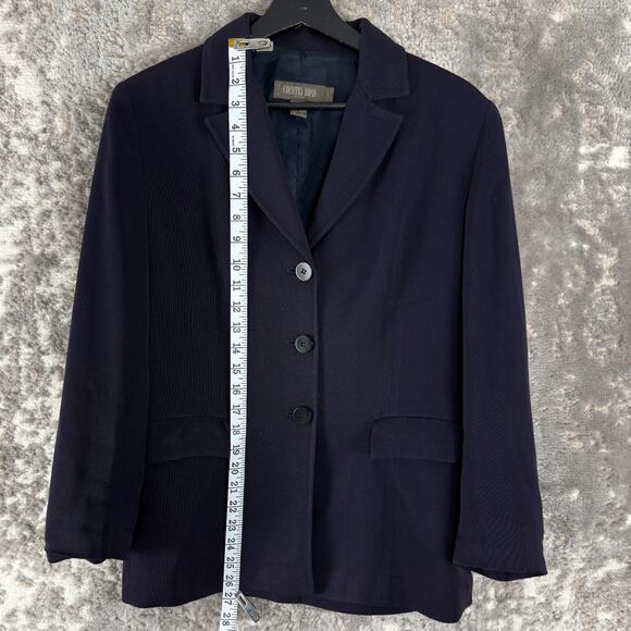 Country Road Size 6 Career Notched Blazer Jacket Navy Long Sleeve Lined Button - Picture 3 of 9